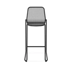 Feros Mase Barhocker Metall stapelbar – Schwarz