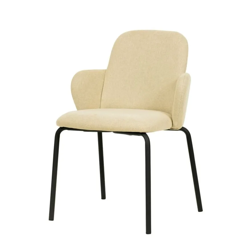 Feros Paddy Stapelstuhl mit Bezug – Beige