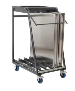Feros Transportwagen für bis zu 5 Edelstahl Klapptische, 880 x 650 x 1130 mm