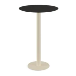 Feros Urban Stehtisch Sand frame +Schwarz HPL Ø70 cm