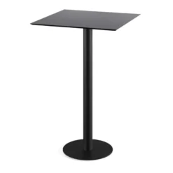 Feros Urban Stehtisch Schwarz gestell + Schwarz HPL 70 x 70 cm