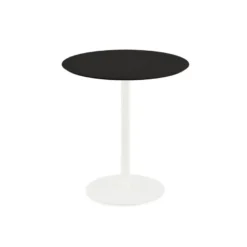 Feros Urban Terrassentisch Weiß frame +Schwarz HPL Ø70 cm