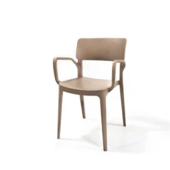 Feros Wing Armchair Sand Beige Stapelstuhl Kunststoff