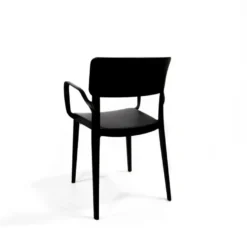 Feros WingArmchair Schwarz, Stapelstuhl Kunststoff