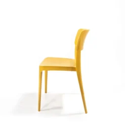 Feros Wing Chair Senf, Stapelstuhl Kunststoff