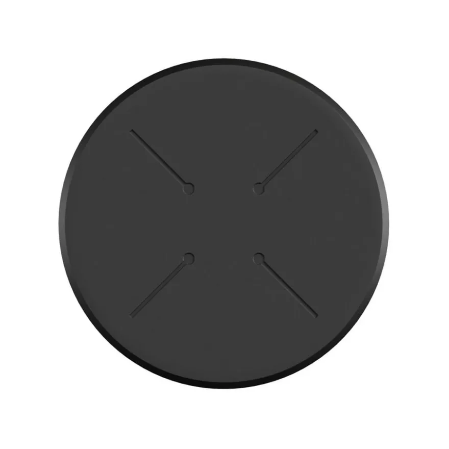 Feros X Cross Terrassentisch Schwarz gestell + Schwarz HPL Ø70 cm