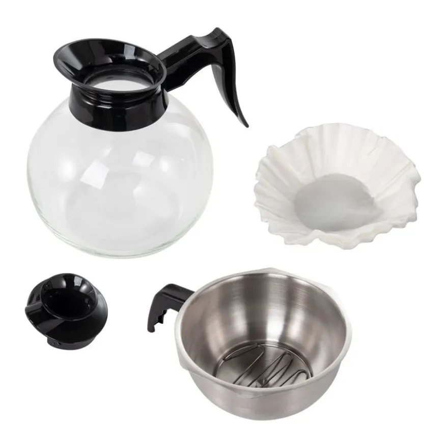 Filterkaffeemaschine ECO 2 Liter schwarz inkl. Glaskanne, 100 Tassen/Std., Professionelle Kaffeemaschine