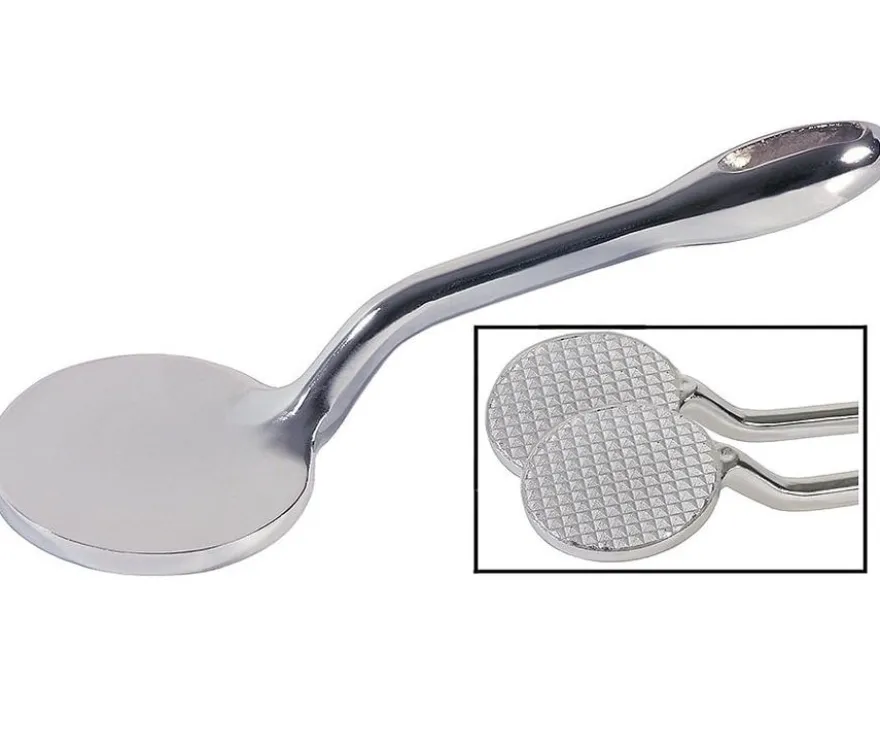 Fleischklopfer, gerillte Kopffläche, Durchmesser 9,5cm, Gewicht 0,75 kg , Stiel 29,5cm