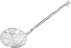 Fritierlöffel rund, elektropoliert, Durchmesser Schaufel 24 cm