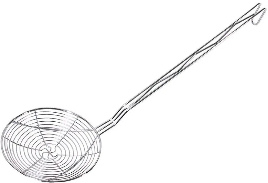 Fritierlöffel rund, elektropoliert, Durchmesser Schaufel 24 cm
