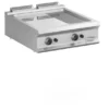 Gas-Grillplatte Dexion Lux 980 - 80/90 - 2/3 glatt, 1/3 gerillt, verchromt - Tischgerät - 18,4 kW