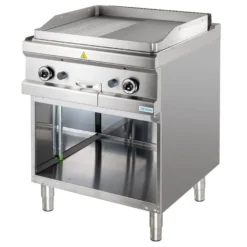 Gasgrillplatte Serie 700 - 70/70 - ½ glatt, ½ gerillt