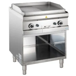 Gasgrillplatte Serie 700 - 70/70 - ½ glatt, ½ gerillt