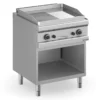 Gasgrillplatte Serie 700 - 70/70 - ½ glatt, ½ gerillt, verchromt