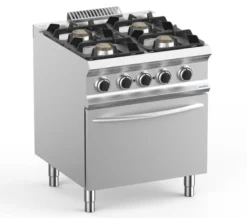 Gasherd Dexion Lux 700 - 70/73 mit Elektrobackofen - 4 Kochstellen - 28 kW