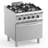 Gasherd Dexion Lux 700 - 70/73 mit Elektrobackofen, Umluft - 4 Kochstellen - 28 kW