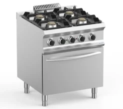 Gasherd Dexion Lux 700 - 70/73 mit Elektrobackofen, Umluft - 4 Kochstellen - 28 kW