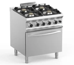 Gasherd Dexion Lux 700 - 70/73 mit Gasbackofen - 4 Kochstellen - 28 kW