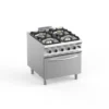 Gasherd Dexion Lux 980 - 80/90 mit Gasbackofen - 4 Kochstellen - 43 kW