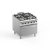 Gasherd Dexion Lux 980 - 80/90 mit Gasbackofen - 4 Kochstellen - 47 kW