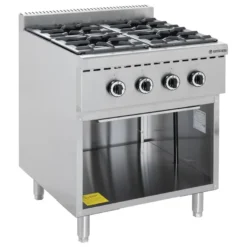 Gasherd ECO mit offenem Unterbau - 28,8 kW - 4 Brenner