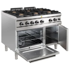 Gasherd Serie 700 - 110/70 mit Elektrobackofen - 6 Kochstellen - 42 kW