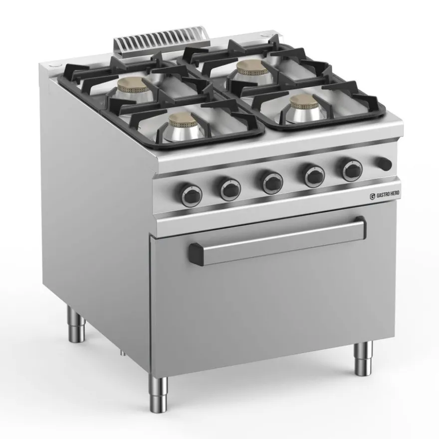 GasherdSerie 900 - 80/90 mit Elektrobackofen - 4 Kochstellen - 22 kW