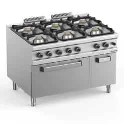 GasherdSerie 900 - 120/90 mit Gasbackofen - 6 Kochstellen - 61 kW