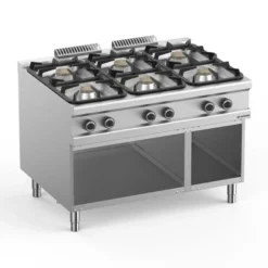 GasherdSerie 900 - 120/90 mit offenem Unterbau - 6 Kochstellen - 54 kW