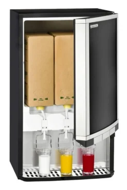 Gastro-Cool BIB30 Bag-in-Box-Dispenserkühlschrank 3x 10 Liter schwarz, 3 verschiedene Getränke