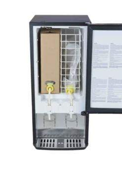 Gastro-Cool BIB20 Bag-in-Box-Dispenserkühlschrank 2x 10 Liter schwarz, 2 verschiedene Getränke