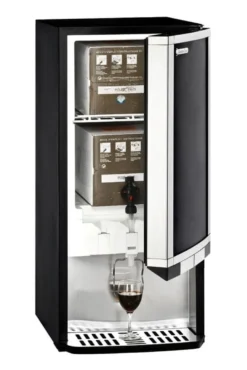 Gastro-Cool BIB20 Bag-in-Box-Dispenserkühlschrank 2x 10 Liter schwarz, 2 verschiedene Getränke