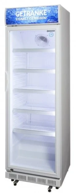 Gastro-Cool DC400 Getränkekühlschrank 400 Liter mit Werbedisplay weiß/weiß, LED