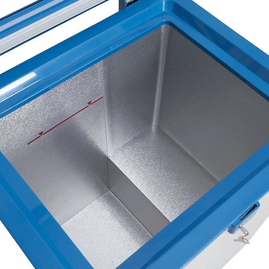 Gastro-Cool FC100 Gefrier-Kühltruhe 100 Liter weiß/blau, LED