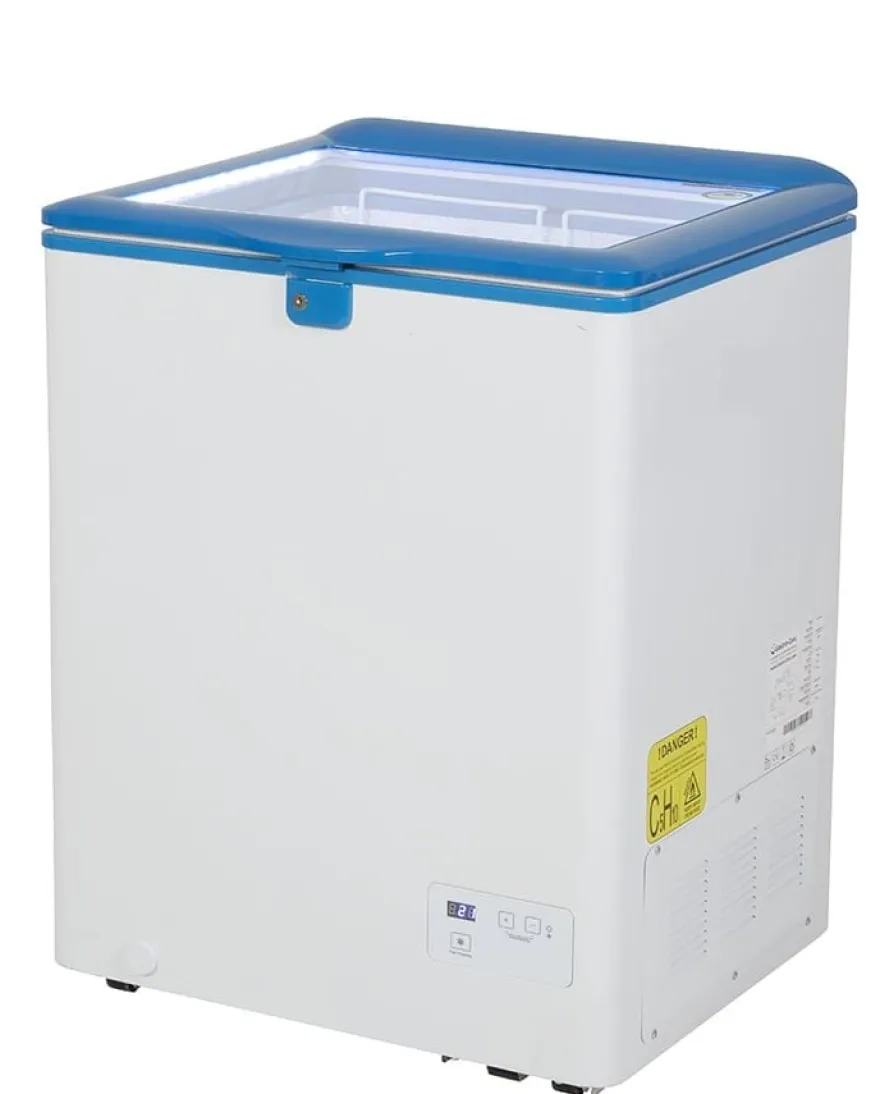 Gastro-Cool FC100 Gefrier-Kühltruhe 100 Liter weiß/blau, LED