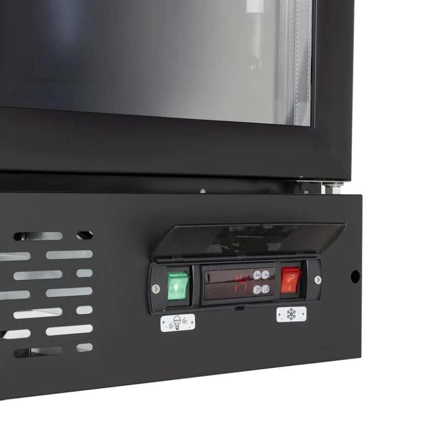 Gastro-Cool GD2200 Getränkekühlschrank 2218 Liter mit 4 Klapptüren, LED Beleuchtung, schwarz