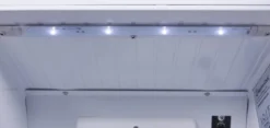 Gastro-Cool GD135 Getränkekühlschrank Retro Slim 135 Liter weiß/weiß, LED, Retro Design