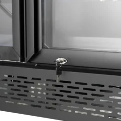 Gastro-Cool GD1600 Getränkekühlschrank 1716 Liter mit 3 Klapptüren, LED Beleuchtung, schwarz