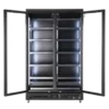 Gastro-Cool GD1050 Getränkekühlschrank 1060 Liter mit 2 Klapptüren, LED Beleuchtung, schwarz