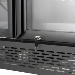 Gastro-Cool GD1050 Getränkekühlschrank 1060 Liter mit 2 Klapptüren, LED Beleuchtung, schwarz