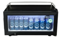 Gastro-Cool GD15 Glastürkühlschrank Theke 25 Liter schwarz/weiß, LED