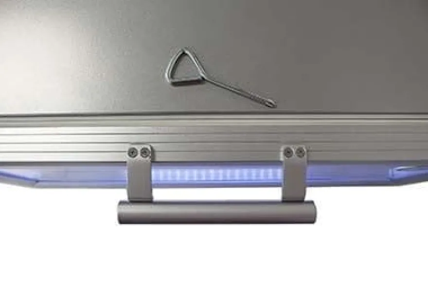 Gastro-Cool GD15 Glastürkühlschrank Theke 25 Liter silber/weiß, LED