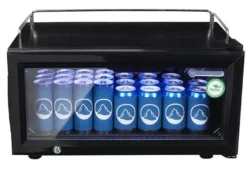 Gastro-Cool GD15 Glastürkühlschrank Theke 25 Liter schwarz/schwarz, LED