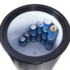 Gastro-Cool PT40 Party-Cooler / Kühltonne 40 Liter mit Glasdeckel schwarz, auf Rollen