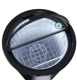 Gastro-Cool PT75 Party-Cooler / Kühltonne 73 Liter mit Glasdeckel schwarz, auf Rollen