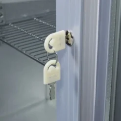 Gastro-Cool UC200 Barkühlschrank 208 Liter Klapptüren silber, LED, unterbaufähig