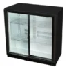 Gastro-Cool UC200 Barkühlschrank 208 Liter Schiebetüren schwarz, LED, unterbaufähig