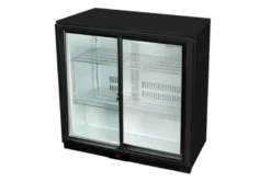 Gastro-Cool UC200 Barkühlschrank 208 Liter Schiebetüren schwarz, LED, unterbaufähig