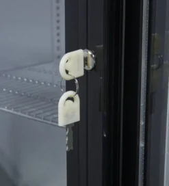 Gastro-Cool UC200 Barkühlschrank 208 Liter Schiebetüren schwarz, LED, unterbaufähig