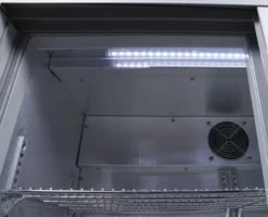 Gastro-Cool UC200 Barkühlschrank 208 Liter Schiebetüren silber, LED, unterbaufähig